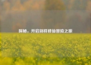 探秘，开启别样修仙冒险之旅