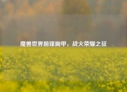 魔兽世界前锋胸甲，战火荣耀之征