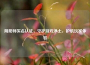 阴阳师实名认证，守护游戏净土，护航玩家体验