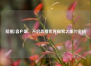 暗黑3客户端，开启恶魔世界探索之旅的密钥