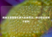 揭秘王者露娜无限大招使用法，峡谷肆意驰骋不是梦！