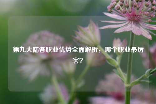 第九大陆各职业优势全面解析，哪个职业最厉害？