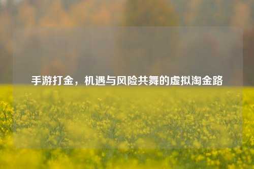 手游打金，机遇与风险共舞的虚拟淘金路