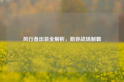 风行者出装全解析，助你战场制霸