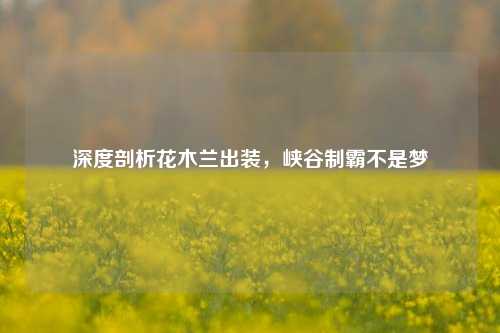 深度剖析花木兰出装，峡谷制霸不是梦